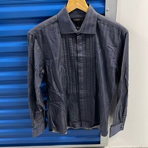 USED John Varvatos denim tuxedo shirt size 15